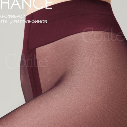Conte Chance 50 Den - Fantasy Opaque Women's Tights with Imitation Golfs (16S-136SP)