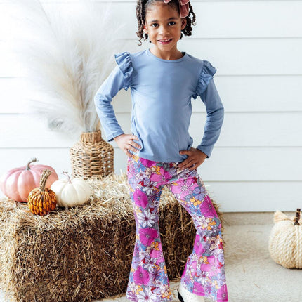 Mauve What's Up Buttercup Ribbed Velvet Bells