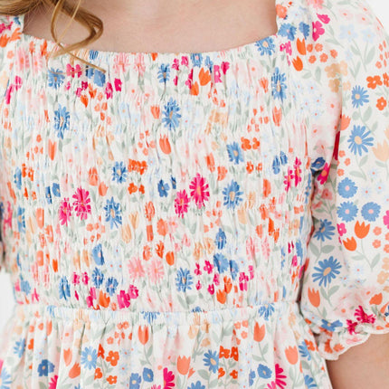 Meadow Magic Smocked Ruffle Dress