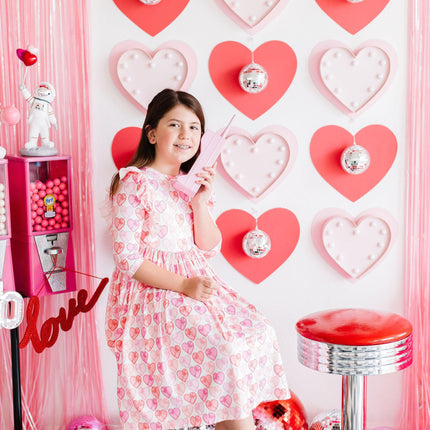 Melt My Heart 3/4 Sleeve Ruffle Twirl Dress