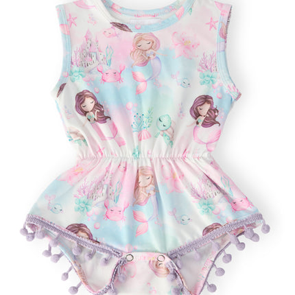 Mermaid Fairytale Pom Pom Romper