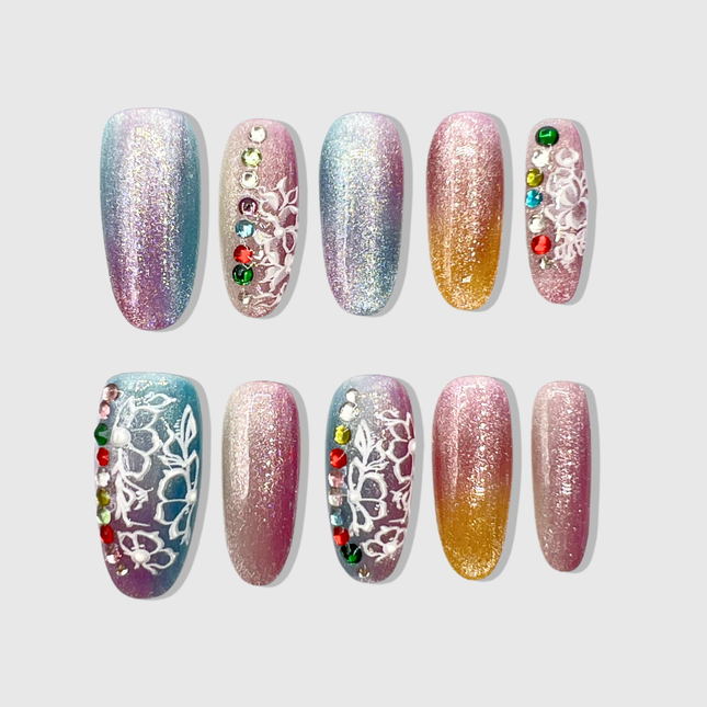 Mermaid Tail press on nails - Dashing Nova