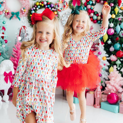 Merry & Bright 3/4 Sleeve Pocket Twirl Dress
