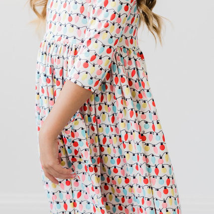 Merry & Bright 3/4 Sleeve Pocket Twirl Dress