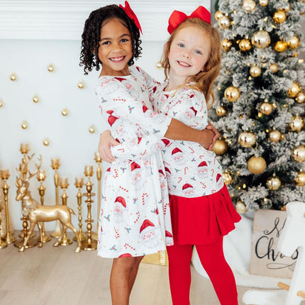 Mistletoe Magic 3/4 Sleeve Pocket Twirl Dress