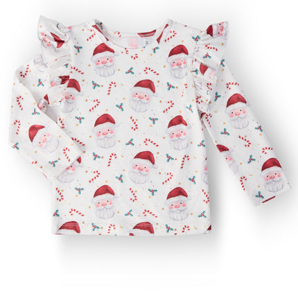 Mistletoe Magic L/S Ruffle Tee