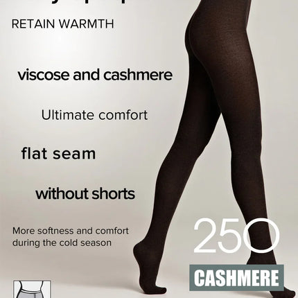 Conte Cashmere 250 Den - 7% Cashmere Warm Thin Soft Women's Tights (14С-122СП)