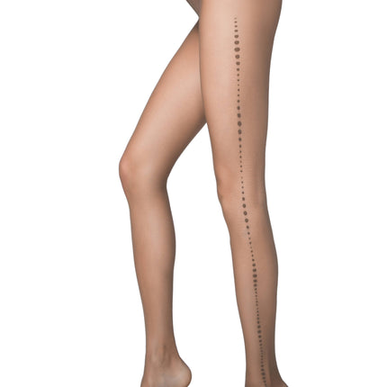 Conte Lira 20 Den - Fantasy Women's Tights with a line of large dots (16S-44SP)