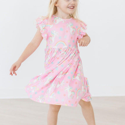 My Little Unicorn Flutter Sleeve Twirl Dress