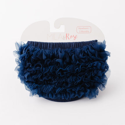 Navy Blue Ruffle Bum Bloomer