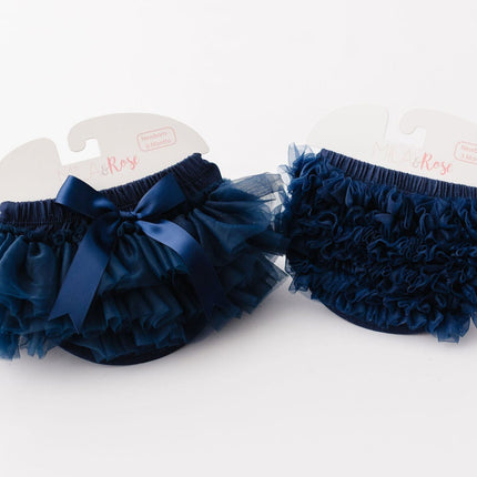 Navy Blue Ruffle Bum Bloomer