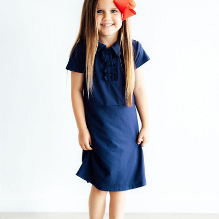 Navy S/S Polo Dress