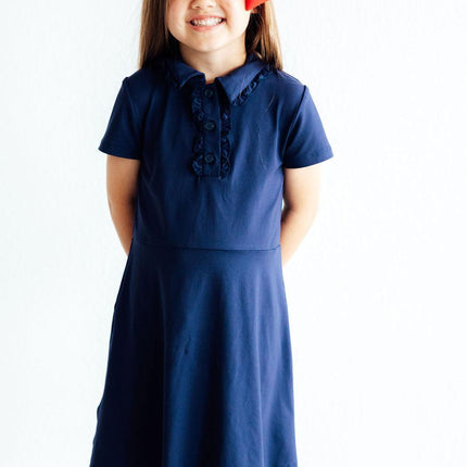 Navy S/S Polo Dress