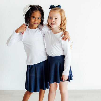 Navy Twirl Skort