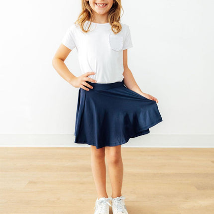 Navy Twirl Skort