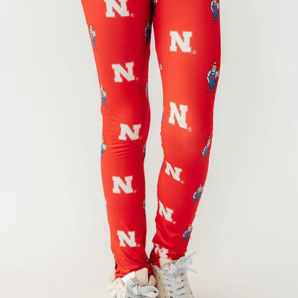 Nebraska Red Herbie Husker Leggings