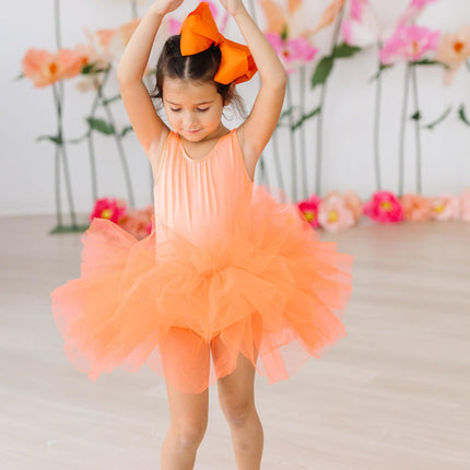 Neon Coral Tank Tutu Leotard