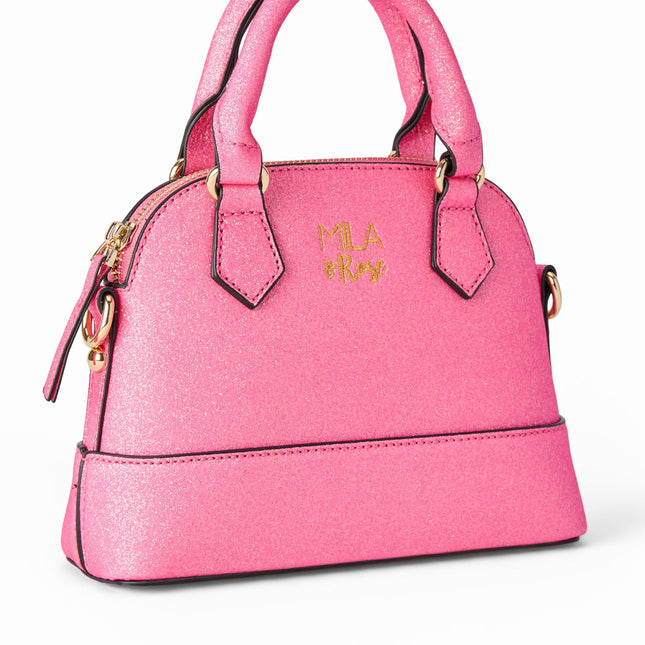 Neon Pink Glitter Girl's Crossbody Purse - Dashing Nova