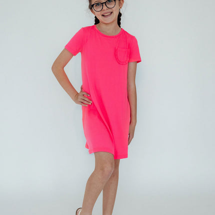 Neon Pink T-Shirt Dress