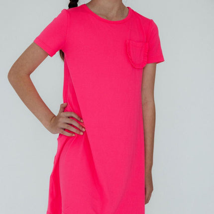 Neon Pink T-Shirt Dress