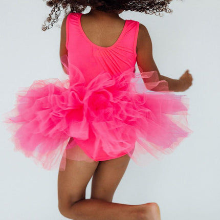 Neon Pink Tank Tutu Leotard