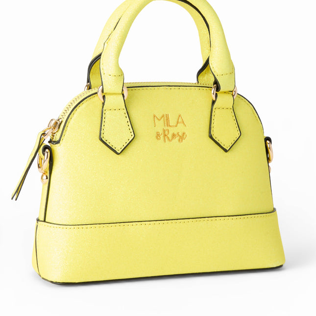 Neon Yellow Glitter Girl's Crossbody Purse - Dashing Nova