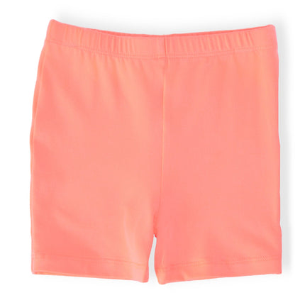 Neon Coral Twirl Shorts