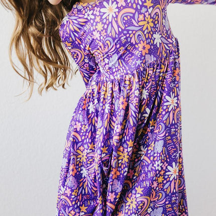 No Bad Days 3/4 Sleeve Pocket Twirl Dress