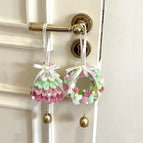 Wind chime + wreath [cherry pink green] material pack