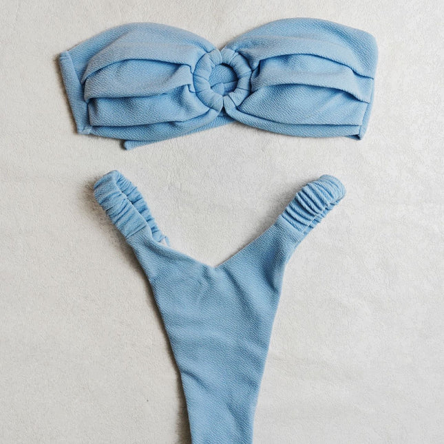 Swimsuit hoop tube top sexy bikini bikini swimsuit women split swimsuit women