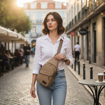 Canvas Sling Bag – Crossbody Travel Bag for Men & Women