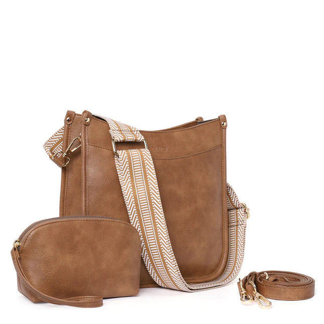 Fashion crossbody shoulder bag, versatile women's crossbody bag with two shoulder straps, small women crossbody bag, Small Crossbody Purse for Women Triple Zip, Dashing Nova