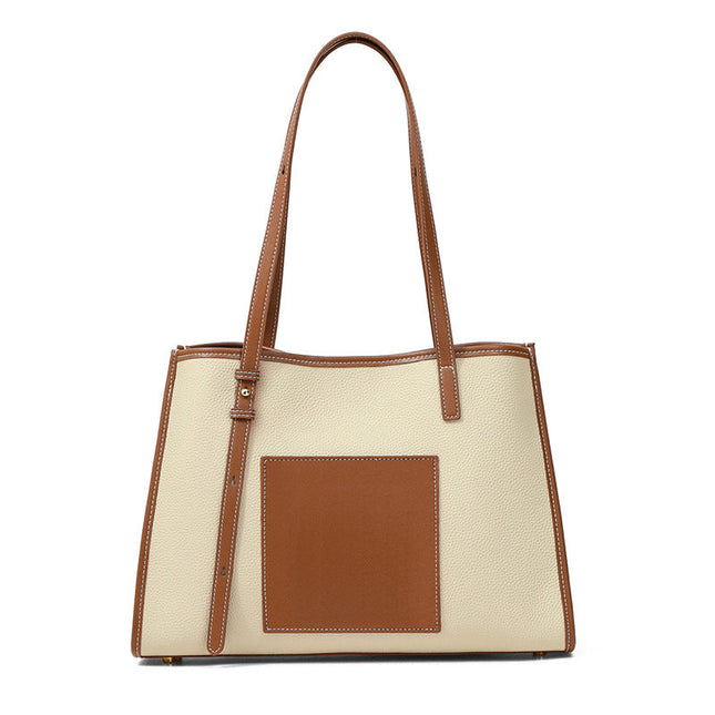 Genuine leather shoulder bag all-match large-capacity tote bag for women 5734 - Dashing Nova
