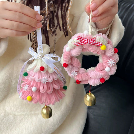 Christmas tree twist stick DIY handmade wind chime car hanging door hanging decoration pendant shopping mall activities