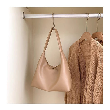Simple versatile hobo bag for women, hand soft leather hobo bag, retro shoulder armpit bag