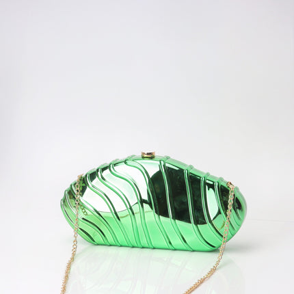 Acrylic Striped Minimalist Chain Banquet Bag, Evening Purse, Evening Bags for Women Formal