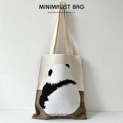 Quirky Knit Shoulder Bag – Novelty Large Tote, Commuter-Friendly Animal Purse