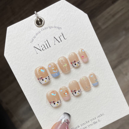1022- Handmade press on nails fake nails removable