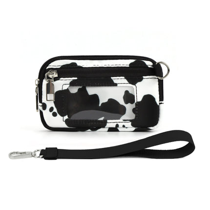 Transparent PVC Large Card Bag – Wrist Bag with Compartments for Bank Card & Change Storage, Portable Wristlet Purse