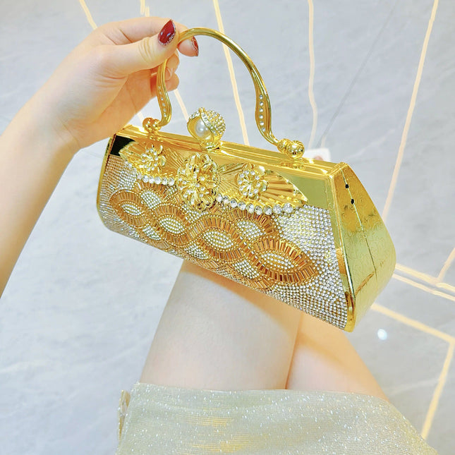 Handmade rhinestone Dinner bag Cocktail Dress Bag Hand-held skew party bag - Dashing Nova