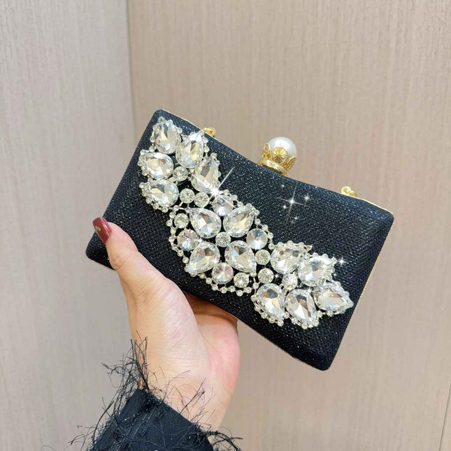 Glass rhinestone handbag Wedding birthday socialite party dinner bag