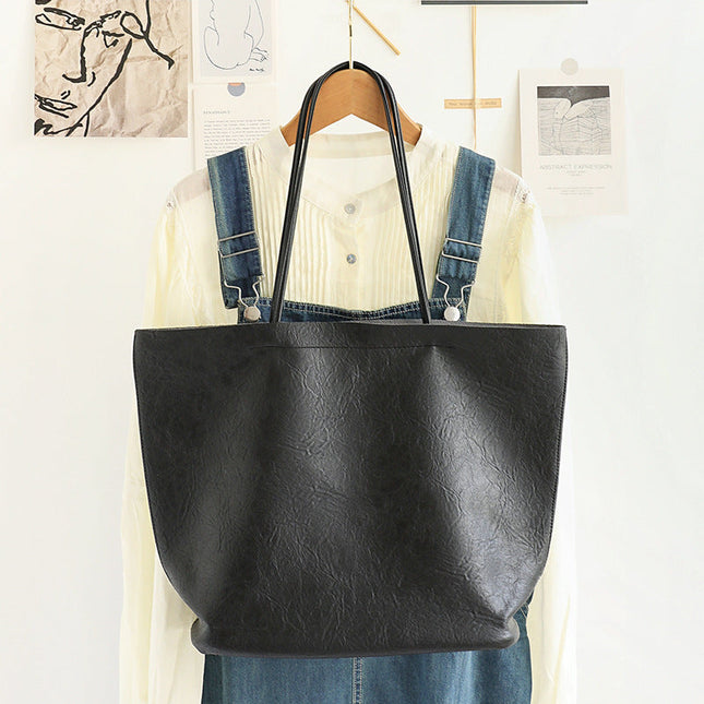 Elegant Soft PU Large Bag 2in1 – Retro Women's Shoulder Bag with Fashionable Large-Capacity Tote Design - Dashing Nova
