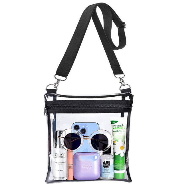 Transparent crossbody bag small, PVC messenger bag shoulder crossbody bag for concert stadium - Dashing Nova