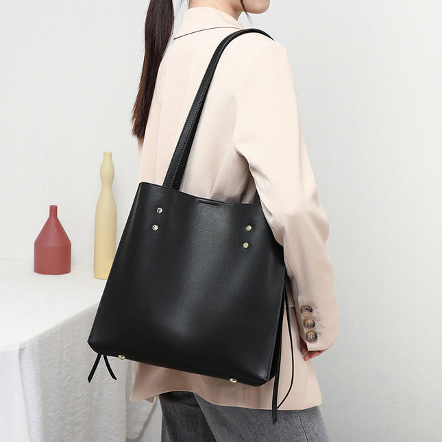 Genuine leather large hobo bag for women commuter bucket bag 5558 - Dashing Nova