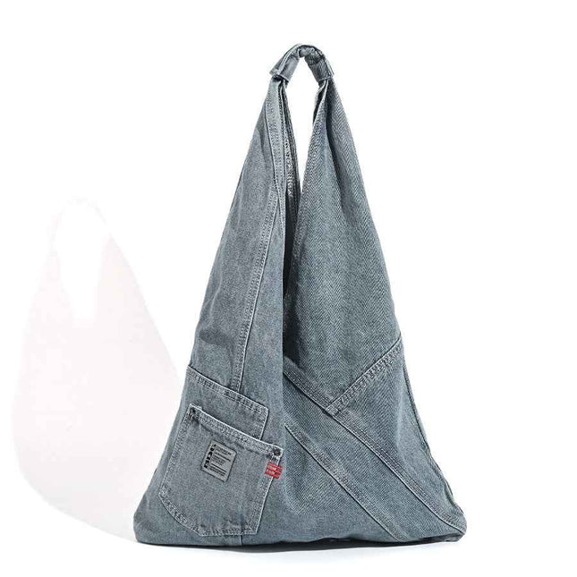 Washed denim hobo bag, shoulder shoulder bag, large capacity tote shoulder bag, handbag versatile
