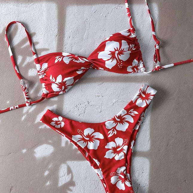 Printed Bikini Swimsuit for Women Sexy Two Piece Set Beach Vacation Swimwear