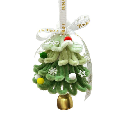 Christmas tree twist stick DIY handmade wind chime car hanging door hanging decoration pendant shopping mall activities