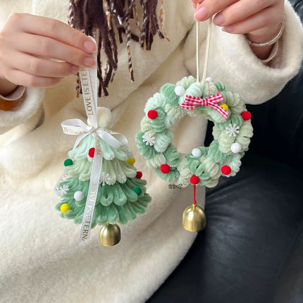 Christmas tree twist stick DIY handmade wind chime car hanging door hanging decoration pendant shopping mall activities