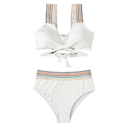 Women's Sexy Bikini Swimsuit Two Piece with Straps Beach Swimwear