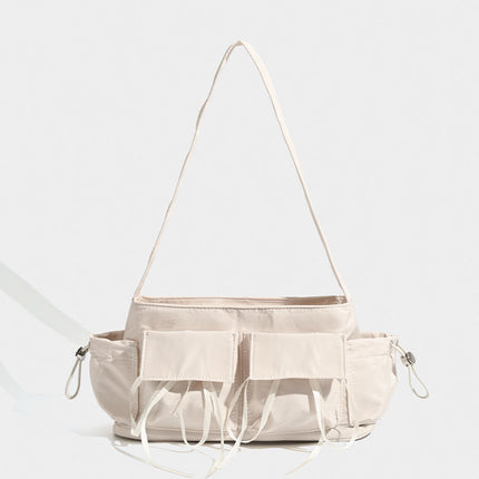 Summer nylon texture portable shoulder bag, casual shoulder bag, hobo shoulder bag, top handle shoulder purse
